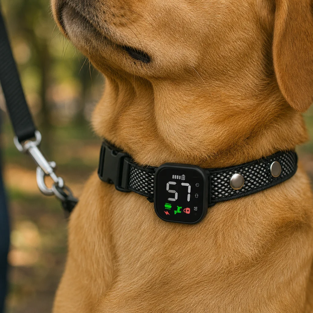 Lightweight collar fitted during a walk